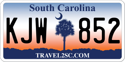 SC license plate KJW852