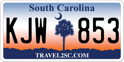 SC license plate KJW853