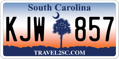 SC license plate KJW857