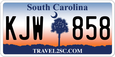 SC license plate KJW858