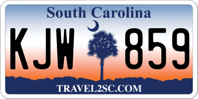 SC license plate KJW859