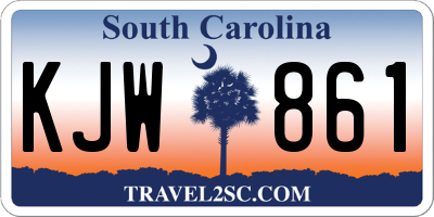 SC license plate KJW861