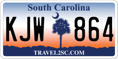 SC license plate KJW864