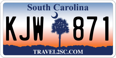 SC license plate KJW871
