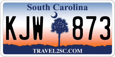 SC license plate KJW873