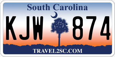 SC license plate KJW874