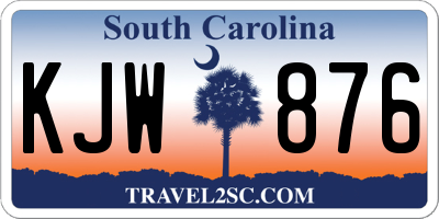 SC license plate KJW876