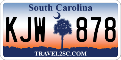 SC license plate KJW878