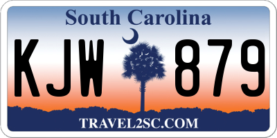 SC license plate KJW879