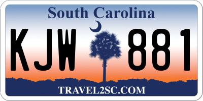 SC license plate KJW881