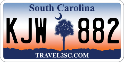 SC license plate KJW882