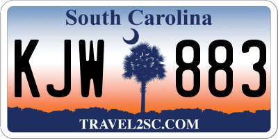 SC license plate KJW883