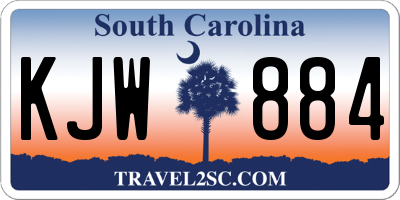 SC license plate KJW884