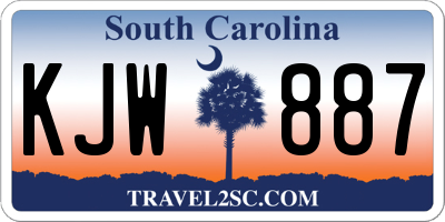 SC license plate KJW887