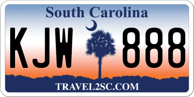 SC license plate KJW888