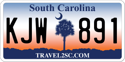 SC license plate KJW891