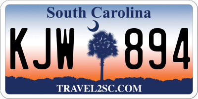 SC license plate KJW894