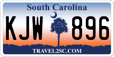 SC license plate KJW896