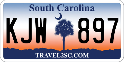 SC license plate KJW897