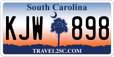 SC license plate KJW898