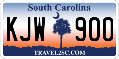 SC license plate KJW900