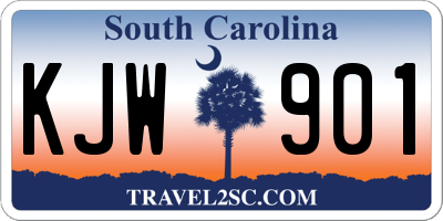 SC license plate KJW901