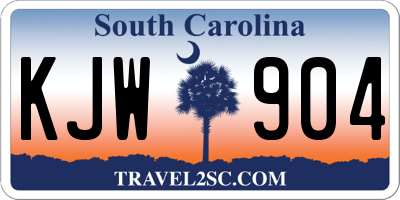 SC license plate KJW904
