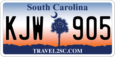 SC license plate KJW905