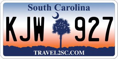 SC license plate KJW927