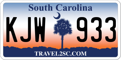 SC license plate KJW933
