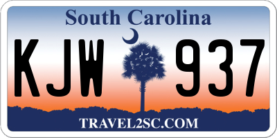 SC license plate KJW937