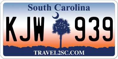 SC license plate KJW939