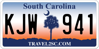 SC license plate KJW941