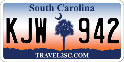 SC license plate KJW942