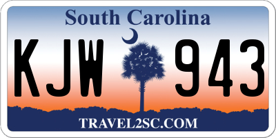 SC license plate KJW943