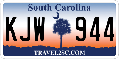 SC license plate KJW944