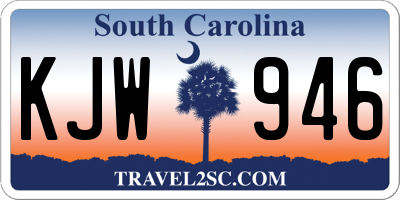 SC license plate KJW946