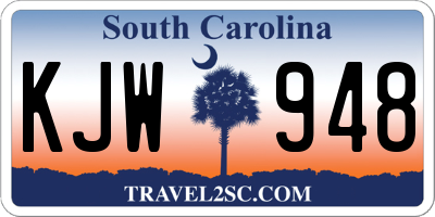 SC license plate KJW948