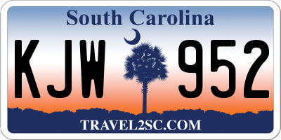 SC license plate KJW952