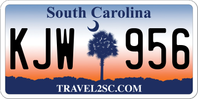 SC license plate KJW956