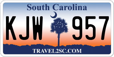 SC license plate KJW957