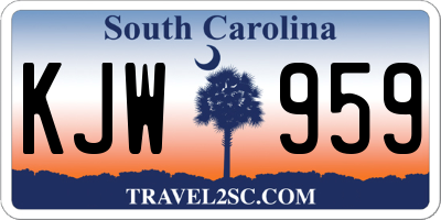 SC license plate KJW959