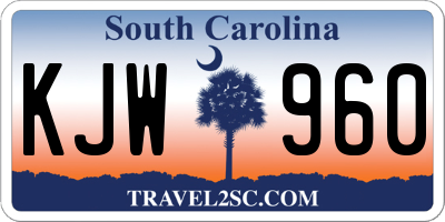 SC license plate KJW960
