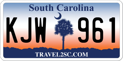 SC license plate KJW961