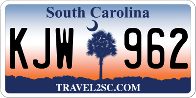 SC license plate KJW962