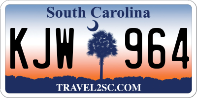 SC license plate KJW964