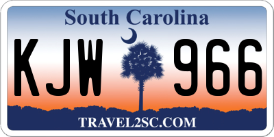 SC license plate KJW966