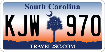 SC license plate KJW970