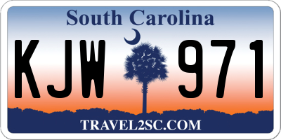 SC license plate KJW971
