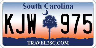 SC license plate KJW975